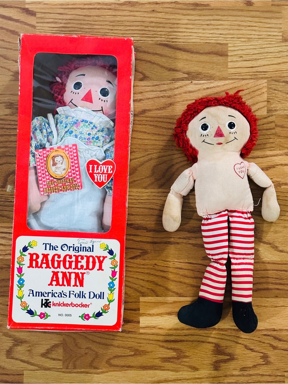 1971 The Original Raggedy Ann Doll with box Rare lot